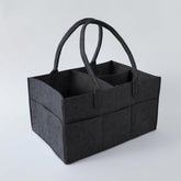 Kuber Industries Diaper Caddy Bag For Travel|Baby Bag For smart mothers|Nursery Storage Foldable Organizer (Black) (Pack Of 4)